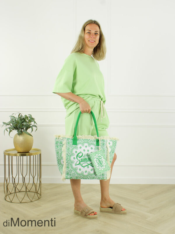 Beach Tas Summer Vibes - Groen