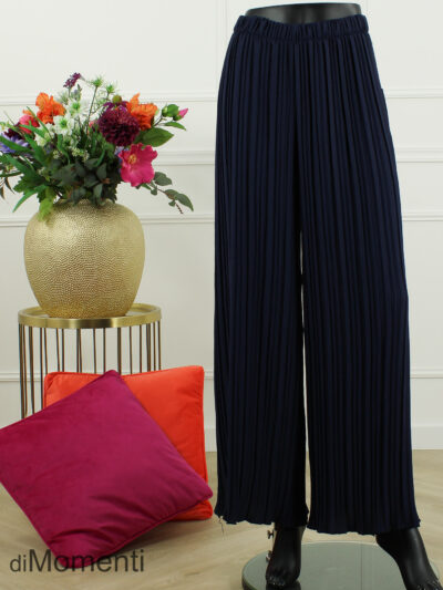 Plissé Broek Yvette - Navy
