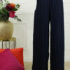 Plissé Broek Yvette - Navy