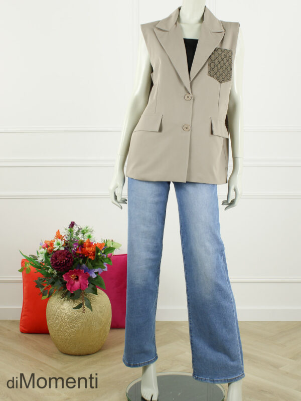 Gilet Logo - Taupe