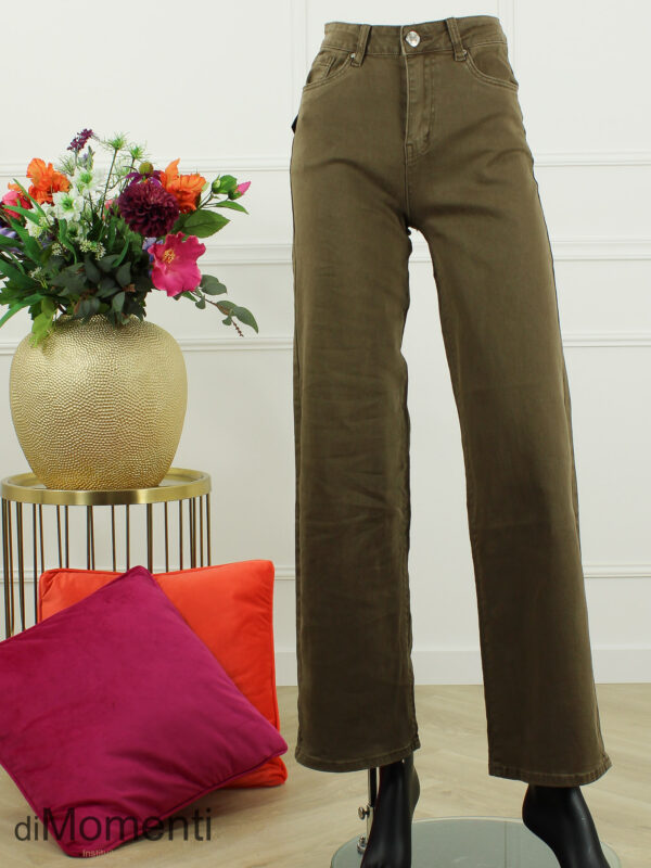 Goodies Wide Leg Stretch Jeans - Choco