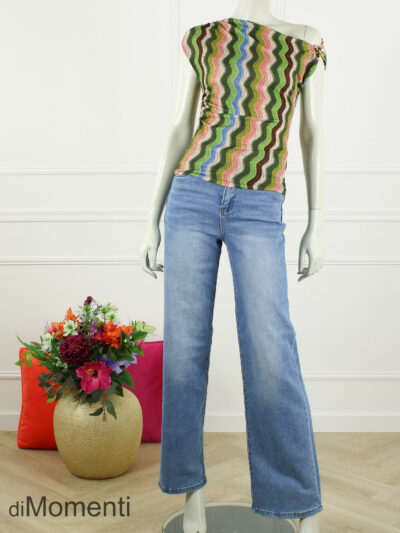 Top Daisy Print - Army Groen