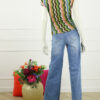 Top Daisy Print - Army Groen
