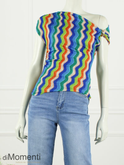 Top Daisy Print - Kobalt Blauw