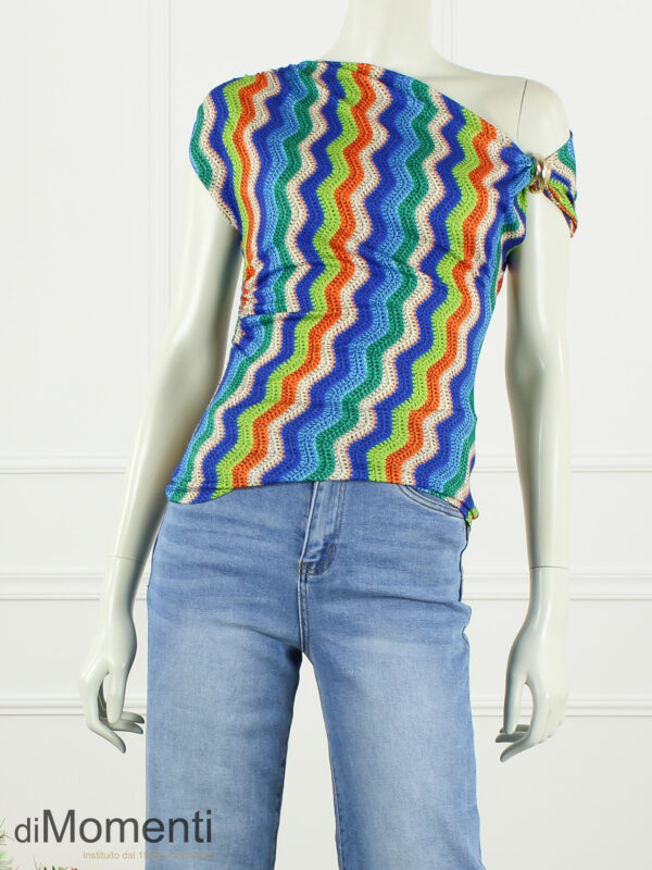 Top Daisy Print - Kobalt Blauw
