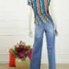 Top Daisy Print - Kobalt Blauw