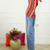 Top Daisy Print - Rood