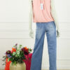 Ballon Top Zonder Mouw - Zalm Roze