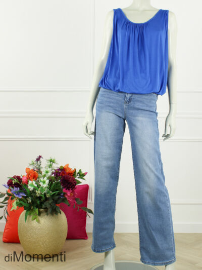 Ballon Top Zonder Mouw - Kobalt Blauw