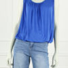 Ballon Top Zonder Mouw - Kobalt Blauw