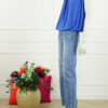 Ballon Top Zonder Mouw - Kobalt Blauw