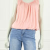 Ballon Top Zonder Mouw - Zalm Roze