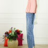 Ballon Top Zonder Mouw - Zalm Roze