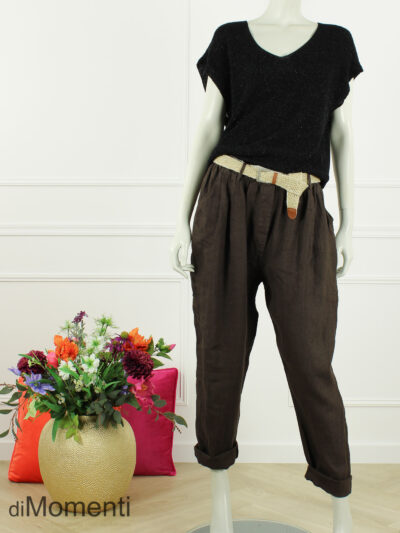 Linnen Broek Nancy - Coffee