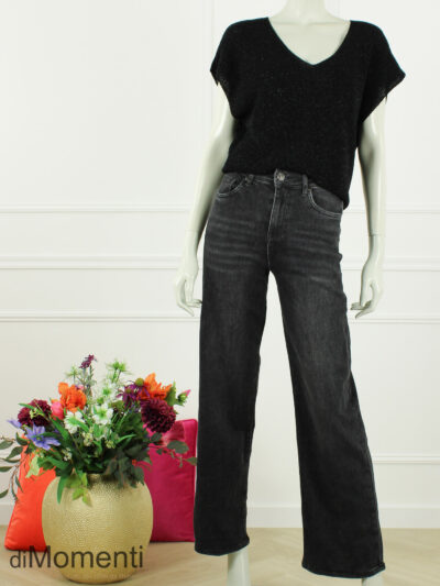 Goodies Wide Leg Stretch Jeans - Antraciet