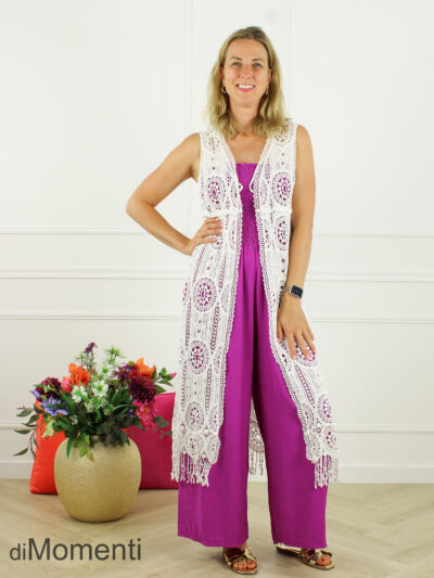 Gilet Roos - Wit