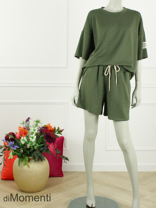 2-delig  Set Shiny - Army Groen