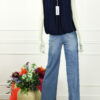 Ballon Top Zonder Mouw - Navy