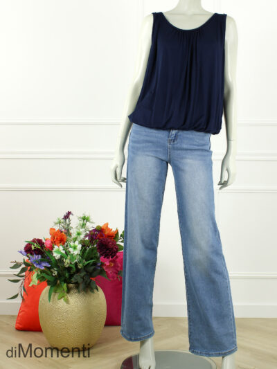 Ballon Top Zonder Mouw - Navy