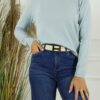 Fijn Brei Top Alice - Soft Licht Blauw
