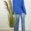 Fijn Brei Top Jasmina - Licht Kobalt Blauw