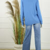 Fijn Brei Top Jasmina - Jeans Blauw