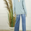 Fijn Brei Top Mabel - Soft Licht Blauw
