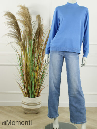 Fijn Brei Top Melly - Jeans Blauw