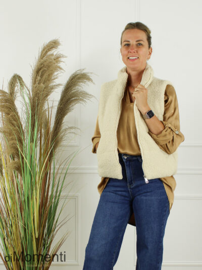 Borg Gilet Belissa - Licht Beige