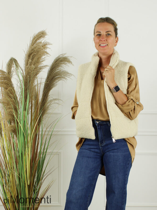 Borg Gilet Belissa - Licht Beige