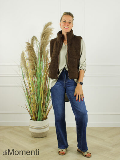 Borg Gilet Belissa - Coffee