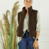 Borg Gilet Belissa - Coffee