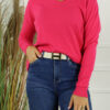 Fijn Brei Top Mabel - New Fuchsia