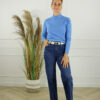 Fijn Brei Top Melly - Jeans Blauw