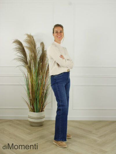 Fijn Brei Top Melly - Licht Beige Melee