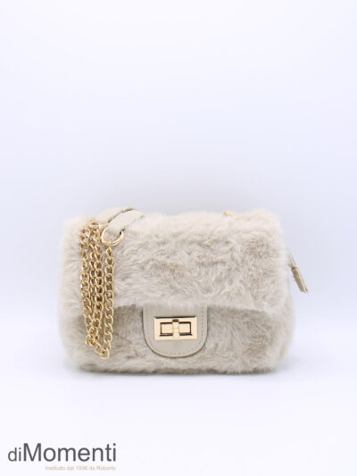 Clutch Petit Fur- Licht Beige