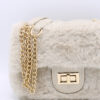 Clutch Petit Fur- Licht Beige