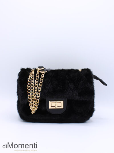 Clutch Petit Fur- Zwart