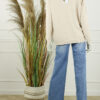 Fijn Brei Top Mabel - Licht Beige Melee