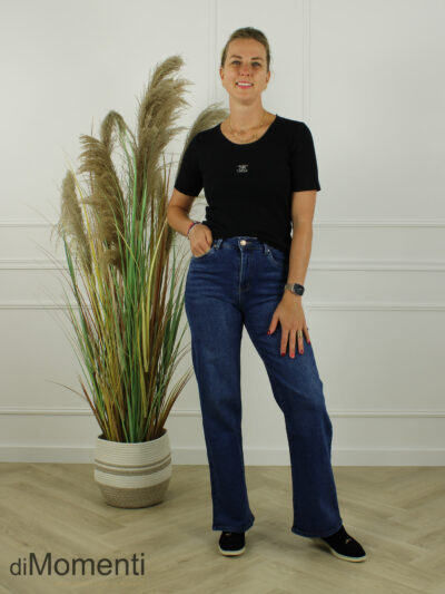 Goodies Wide Leg Stretch Push- Up Jeans - Blauw