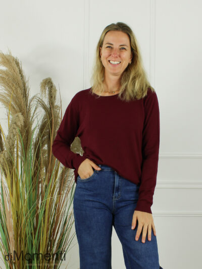 Fijn Brei Top Alice - Bordeaux