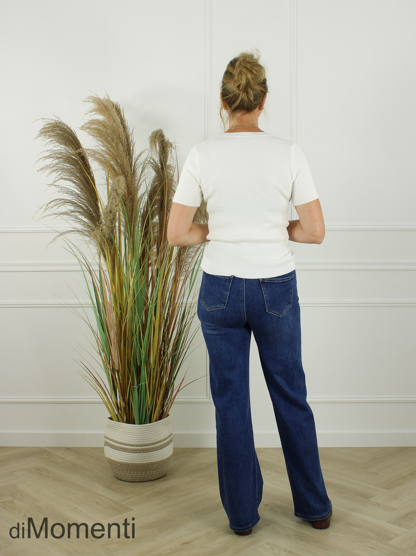 Top Cheryl Korte Mouw - Wit