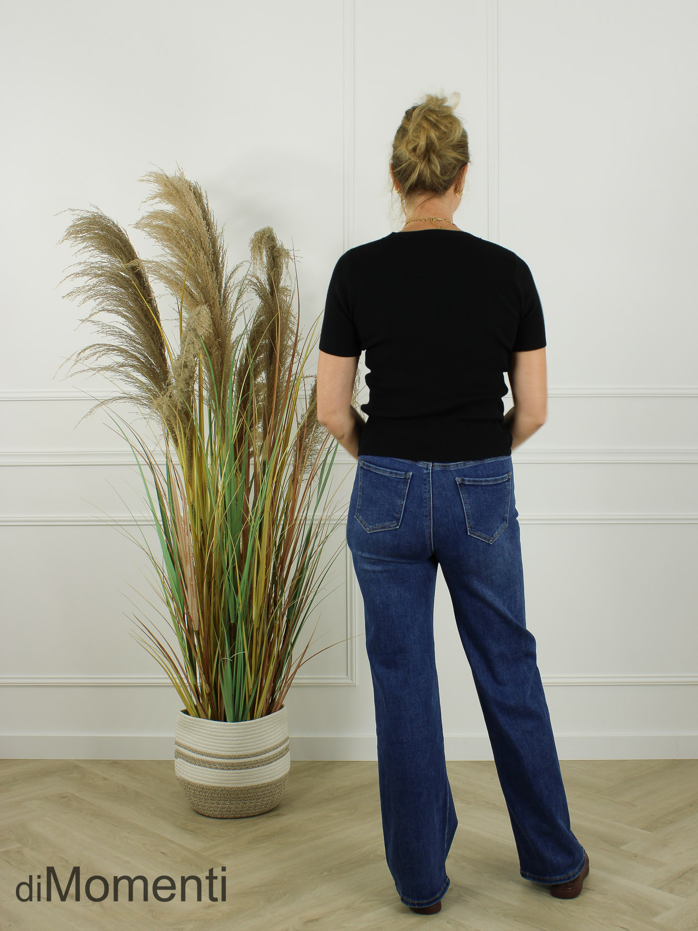 Top Cheryl Korte Mouw  - Zwart