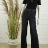 Goodies Wide Leg Stretch Cuffed Jeans - Antraciet