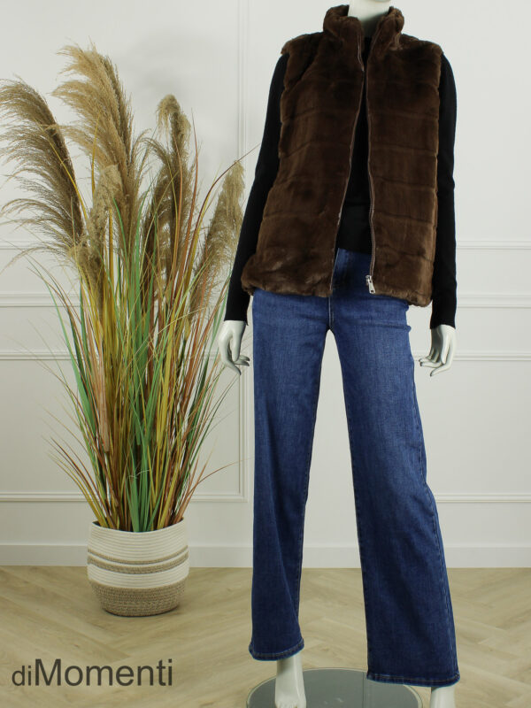 Faux Fur Gilet Florence - Choco