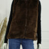 Faux Fur Gilet Florence - Choco