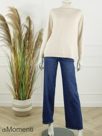 Fijn Brei Top Jasmina - Licht Beige Melee