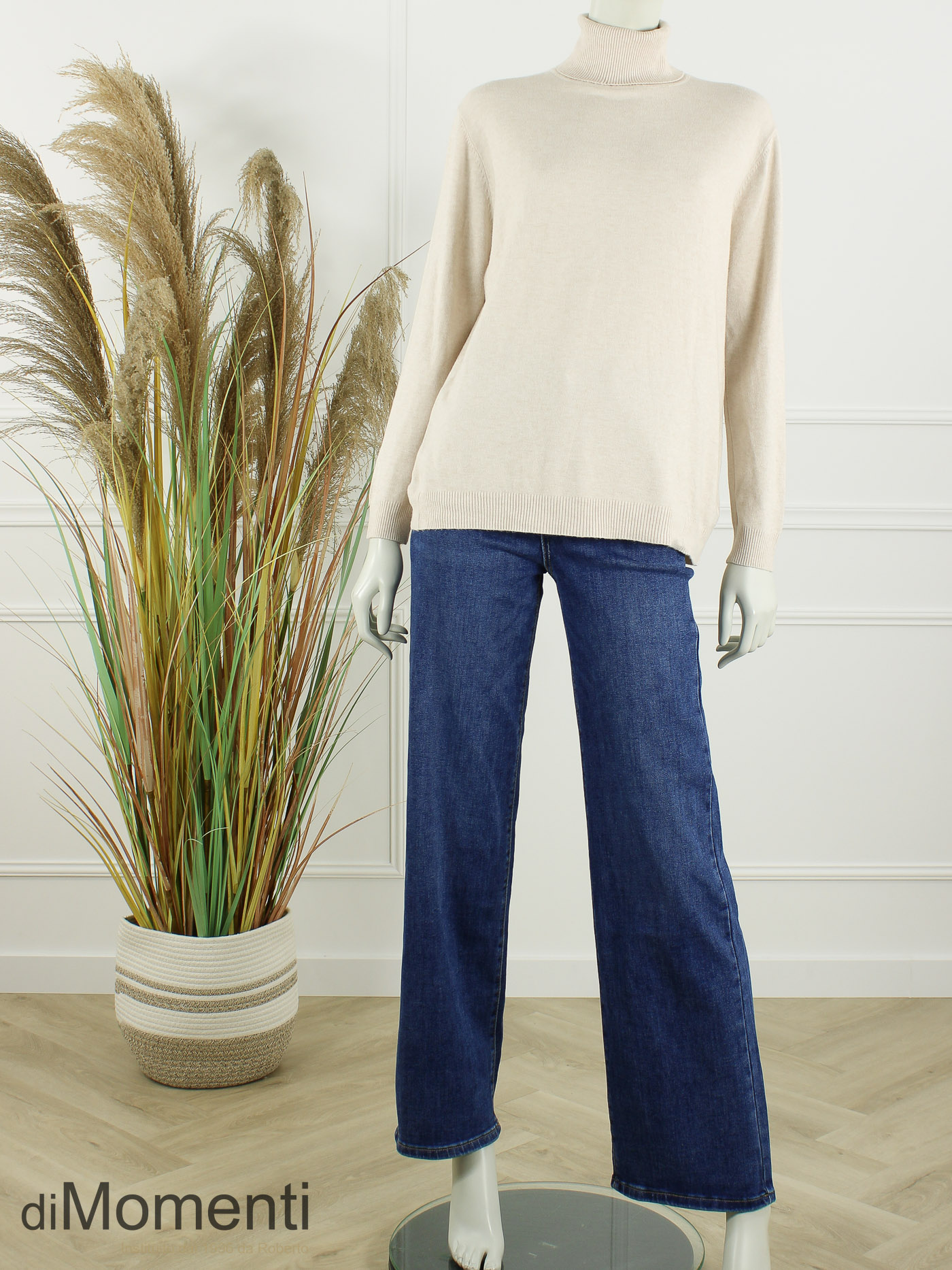 Fijn Brei Top Jasmina - Licht Beige Melee