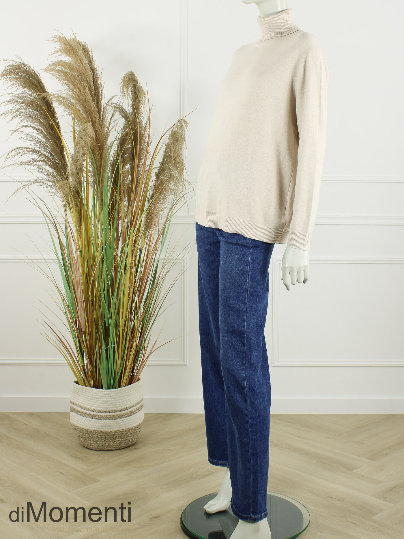 Fijn Brei Top Jasmina - Licht Beige Melee