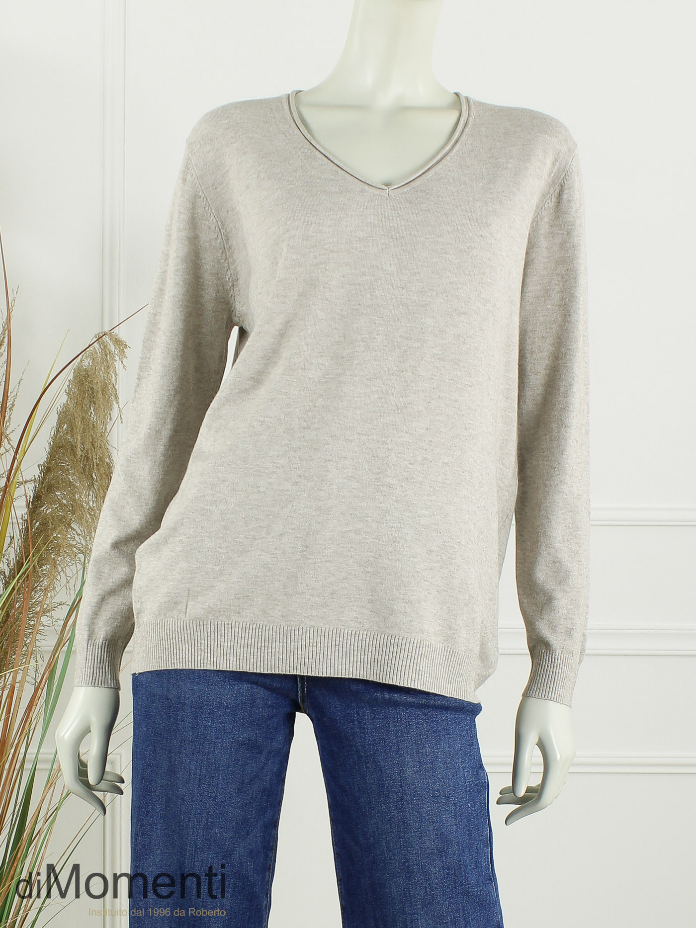 Fijn Brei Top Mabel - Beige Melee